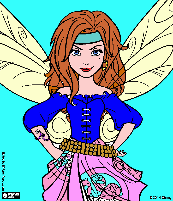 dessin zarina la fée qui avolé la poussière bleu