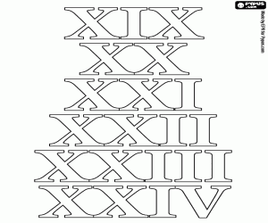 Coloriage Du 19 au 24 selon les romains