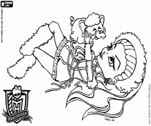 Coloriage Abbey Bominable et le mammouth bébé