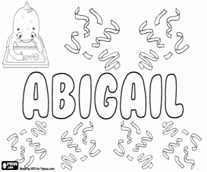Coloriage Abigail, nom biblique