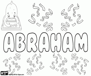 Coloriage Abraham, nom biblique