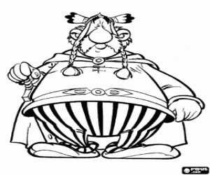 Coloriage Abraracourcix, chef des Gaulois