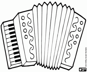 Coloriage Accordéon