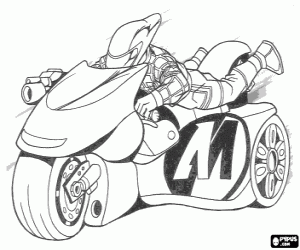 Coloriage Action-Man moto