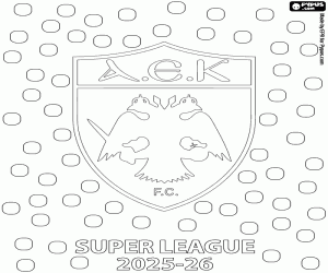 Coloriage AEK Athènes, champion 2025-2026
