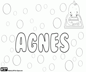 Coloriage Agnes, nom dans plusieurs langues