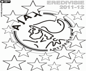Coloriage Ajax Amsterdam, champion 2011-2012