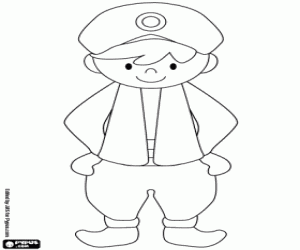 Coloriage Aladin, le protagoniste est un jeune pauvre