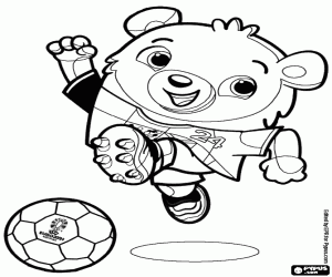 Coloriage Albärt, mascotte de l’UEFA Euro 2024