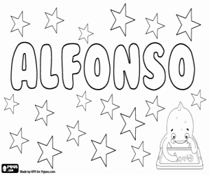 Coloriage Alfonso, nom espagnol