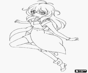 Coloriage Alice, un personnage de Bakugan
