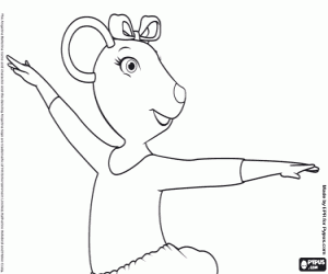 Coloriage Alice, une amie de Angelina Ballerina
