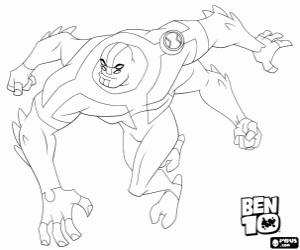 Coloriage Alien initiale de Omnitrix