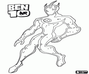 Coloriage Alien X, personnage de Ben 10