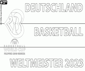 Coloriage Allemagne, Champion du Monde FIBA 2023