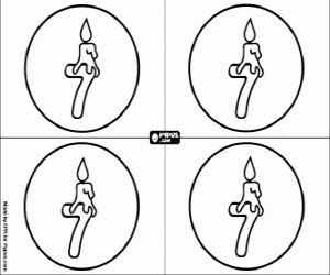 Coloriage Nous allons célébrer mon sept anniversaire