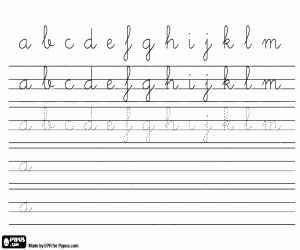 Coloriage Alphabet en minuscules de A à M