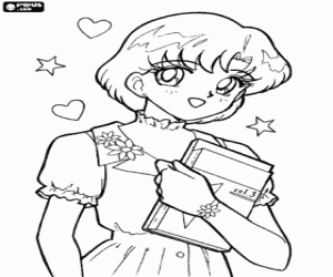 Coloriage Ami Mizuno, Sailor Mercury