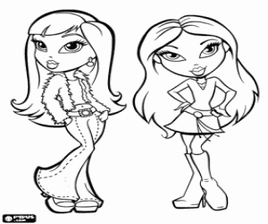 Coloriage Deux amies Bratz
