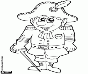 Coloriage Amiral Nelson, personnage historique