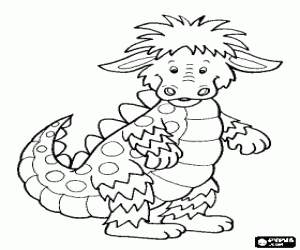 Coloriage Amusant petit dragon