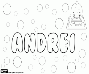 Coloriage Andrei, nom masculin