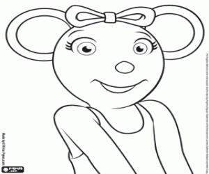 Coloriage Angelina Ballerina aime la danse