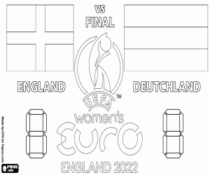 Coloriage Angleterre-Allemagne, finale de l’Euro 2022