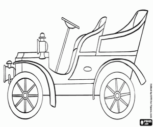Coloriage Antique voiture décapotable