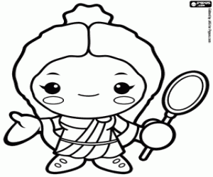 Coloriage Aphrodite ou Vénus, la déesse de l'amour