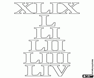 Coloriage Apprendre les nombres de 49 à 54