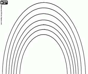 Coloriage Arc-en-ciel complet