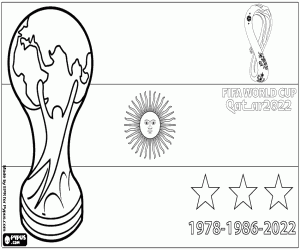 Coloriage Argentine, championne du monde 2022