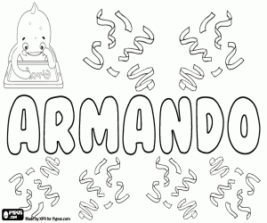 Coloriage Armando, nom masculin