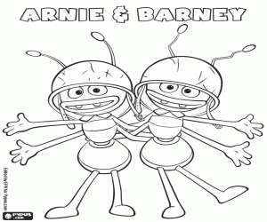 Coloriage Arnie et Barney les fourmis