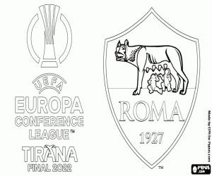 Coloriage AS Roma, champion 2021-2022