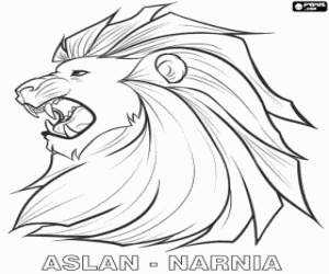 Coloriage Aslan, le lion magique de Narnia