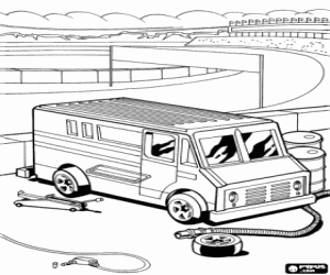 Coloriage Assistance mécanique de Hot Wheels