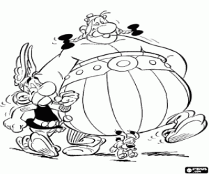 Coloriage Astérix, Obélix et Idéfix
