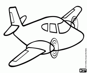 Coloriage Avion bimoteur