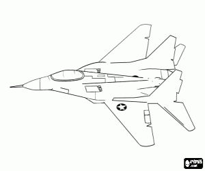 Coloriage Avion de combat