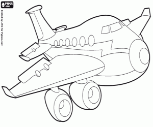 Coloriage Avion de passagers