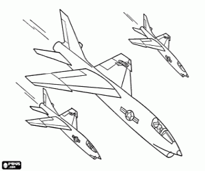 Coloriage Avions militaires supersoniques