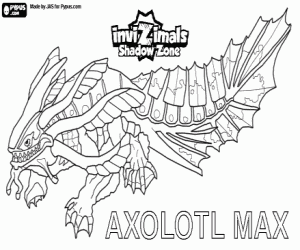 Coloriage Axolotl Max, Invizimals Shadow Zone