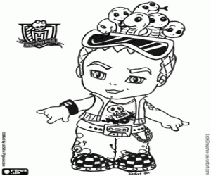 Coloriage Baby Deuce, Monster High Baby