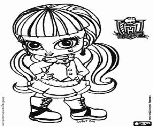 Coloriage Baby Draculaura, Monsters High Baby