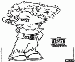 Coloriage Baby Holt Hyde, Monster High Baby