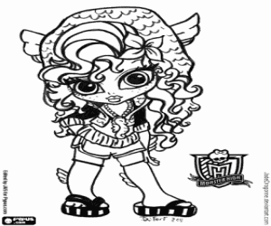 Coloriage Baby Lagoona Blue, Baby Monster High