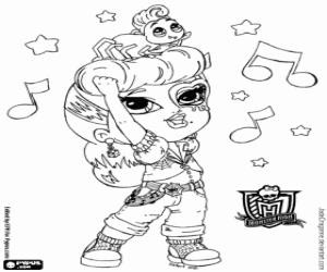 Coloriage Baby Operetta, Monster High Baby
