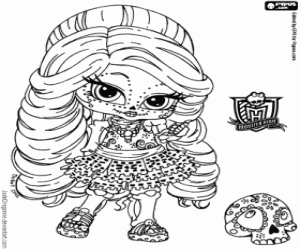 Coloriage Baby Skelita, Monster High Baby